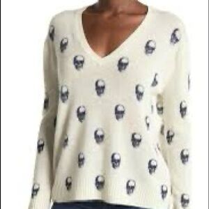 360 Skull Cashmere V-neck Sweater
